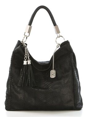 Anna Morellini NWT Embossed Snakeskin Leather Rosallia Hobo Italy Shoulder Bag